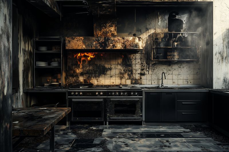 Repaired Kitchen Area